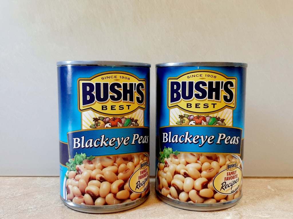 2 cans of blackeye peas