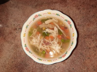 Sicilian chicken soup with Acini di Pepe