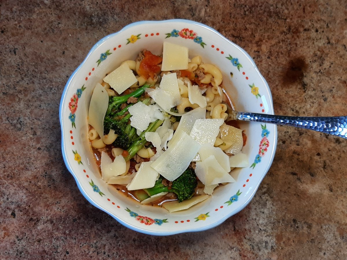Sicilian pasta and broccoli