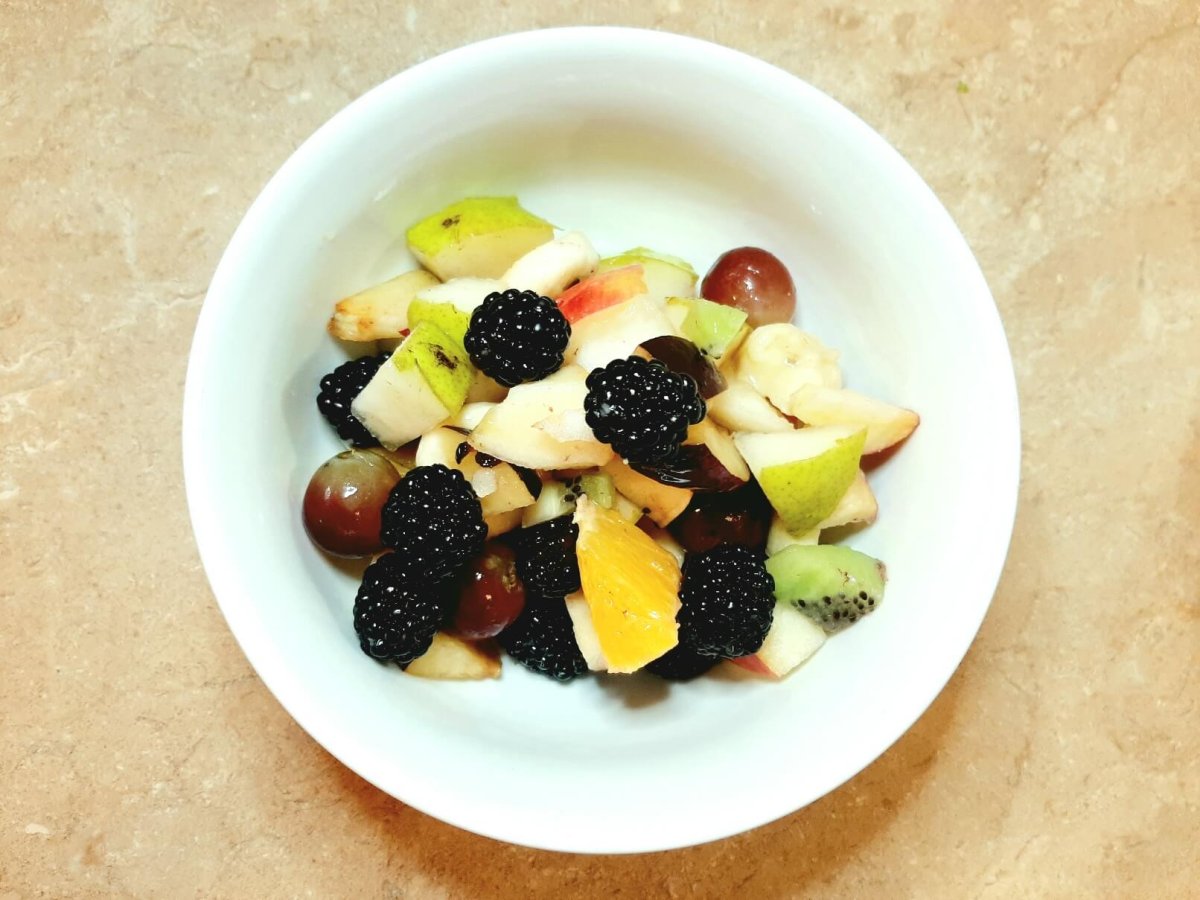 mixed fruit on white plate